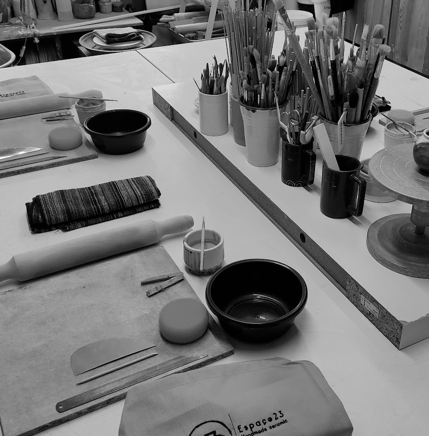 Workshop de cerâmica no espaço23 na Nazaré